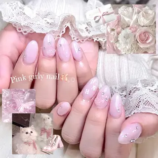 ネイル 🎀mahiro🎀 #ガーリーのネイルデザイン