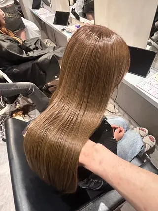 ロング カラー 店長✨️韓国ヘア✖️ 髪質改善カラー／純大のヘアスタイル