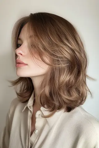 ミディアム カラー ナギ『kii』 福岡美容室🇰🇷のヘアスタイル