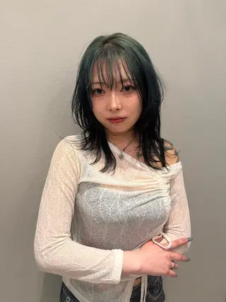 ミディアム カラー ブリーチ/アレンジ 天満/chihiroのヘアスタイル