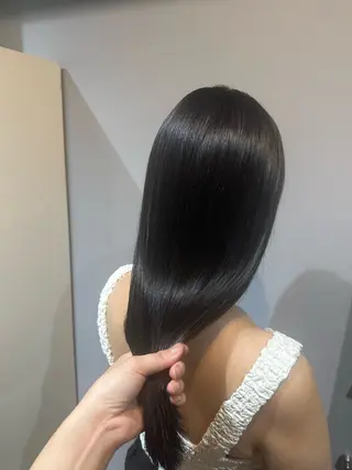 ロング カラー 縮毛矯正+モテカラー 🎀✨MIHOのヘアスタイル