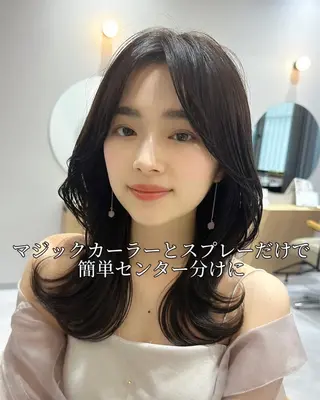 セミロング カラー topstylist 芳賀みなみのヘアスタイル