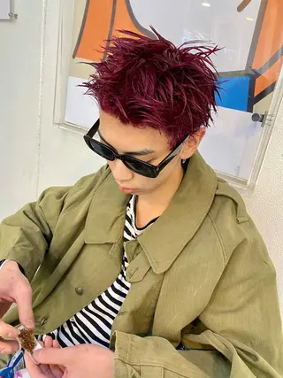 ショート カラー メンズ 渋谷メンズショート 特化🥋　渡邊健流のヘアスタイル