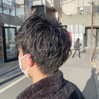 セミロング カラー パーマ ヘアアレンジ メンズ 🍀髪質改善 ケアカラーrootsのヘアスタイル