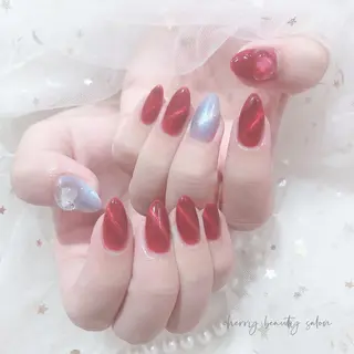 ミディアム ネイル SAKURA 🍒のネイルデザイン