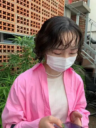 パーマ ボブパーマコテ巻き風 パーマNo1深江秀平のヘアスタイル