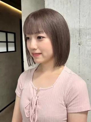 ショート カラー 🖤顔まわり 盛れヘア⟡アズサ🖤のヘアスタイル