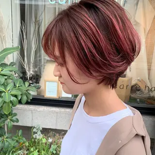 ショート 艶髪color💎髪 質改善ストレート大吉のヘアスタイル
