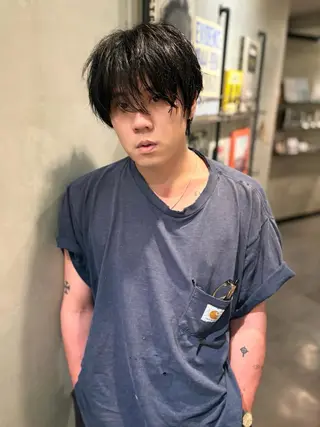 ミディアム メンズ 優作 〜圧倒的信頼〜のヘアスタイル