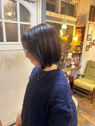 ショート カラー 清水千優/パーマ/透 明感カラー/メンズのヘアスタイル