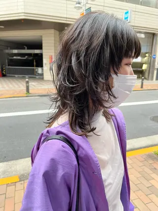 ミディアム カラー パーマ ニュアンスヘア☆樋口 希世☆のヘアスタイル