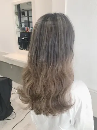 セミロング カラー GiseL天神カラー 髪質改善/ブリーチのヘアスタイル
