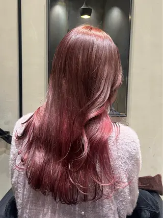 ロング カラー みわ/博多 ブリーチ/メンズヘアのヘアスタイル