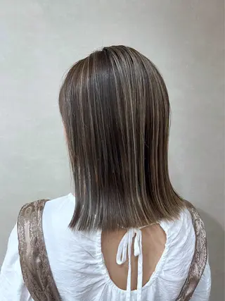 ミディアム カラー 小川 泉美のヘアスタイル