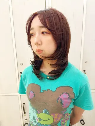 ミディアム カラー newline銀座所属・👑銀座ショート/ 絶壁補正/金子涼👑のヘアスタイル
