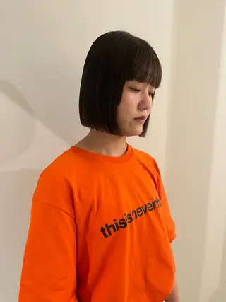 ミディアム カラー 渋谷 留菜のヘアスタイル