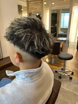 ショート パーマ CECIL hair なんば店所属・メンズパーマ 艶髪☆店長☆有馬のヘアスタイル
