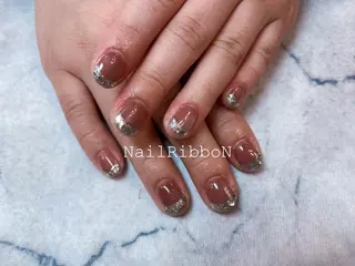 ネイル ネイルリボン 受付スタッフのネイルデザイン