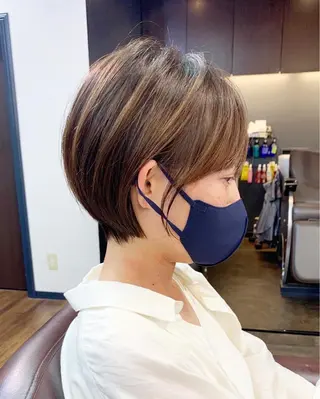 ショート 縮毛矯正/ショート/ レイヤー/畑中正敏のヘアスタイル