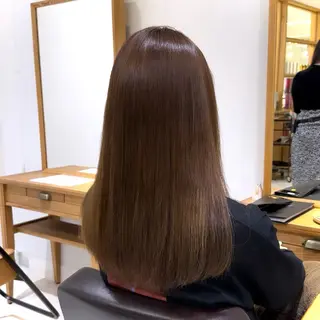 ロング 小西冬馬  髪質改善 縮毛矯正 艶カラーのヘアスタイル