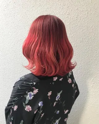 ミディアム カラー インナーカラー/天神 ブリーチ/吉田のヘアスタイル