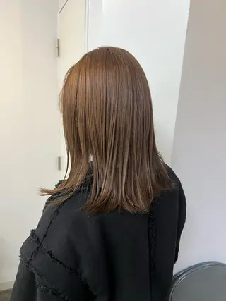 ミディアム カラー sugata所属・カットモデル 花穂のヘアスタイル