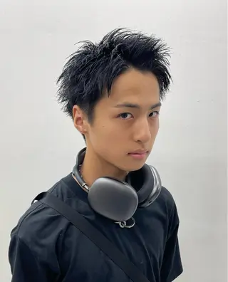 ショート メンズ 森本裕/オーナー/ スパイラルパーマのヘアスタイル