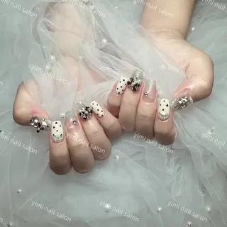 ネイル shineジェル& チップ長さだしのネイルデザイン