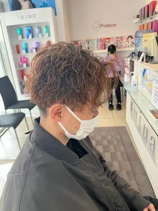 ショート パーマ メンズ 韓国風メンズ/毛流れ ヘアなら須田龍世のヘアスタイル