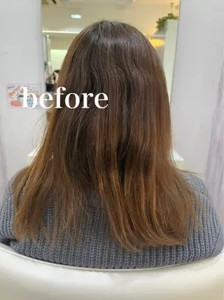 セミロング 【髪質改善カラー】 瀧田嵐士🇰🇷のヘアスタイル