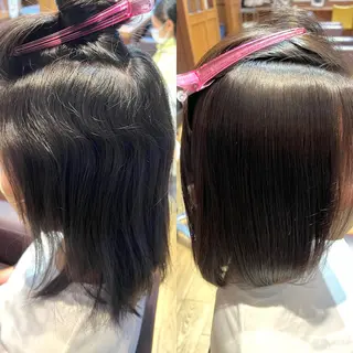 ミディアム カラー パーマ Artist 藤﨑紘成のヘアスタイル