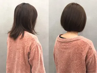 ショート カラー ボブ/ショート/ 白髪染め/メンズ葛西のヘアスタイル