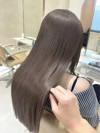 ロング カラー 縮毛矯正・髪質改善 人気No1🩶北島のヘアスタイル