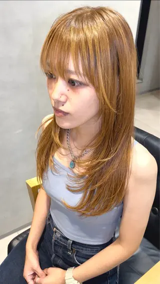 ロング カラー 武田 勇貴のヘアスタイル