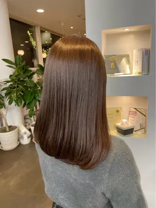 ミディアム カラー ヘアアレンジ DIFINOaoyama所属・🎧ayaka/ボブ /透明感カラー 🩵のヘアスタイル