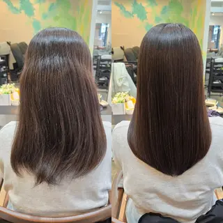 セミロング stoke TOKYO所属・野村 果音(カノン)のヘアスタイル