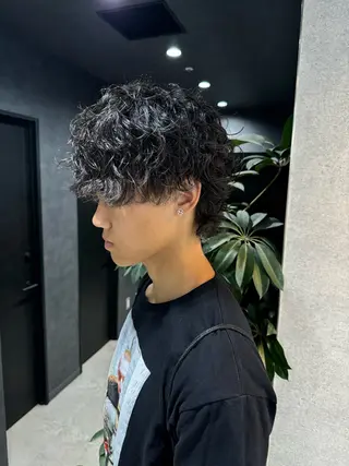 ショート カラー パーマ ヘアアレンジ メンズ スパイキー/フェザー /波巻き/かいとのヘアスタイル