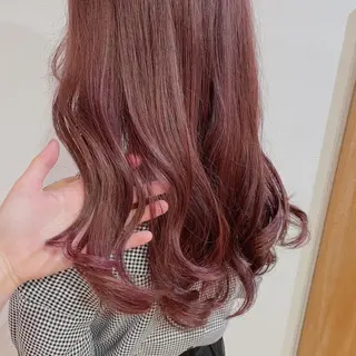 ロング カラー ヘアアレンジ なつき/艶ピンク/ girly hairのヘアスタイル