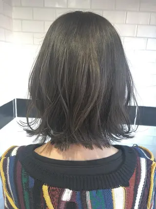ミディアム カラー ボブ／髪質改善／ 銀座／CHIEのヘアスタイル