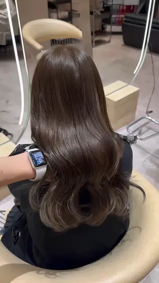 セミロング 韓国ヘア/ベージュ カラー/髪質改善/涼のヘアスタイル