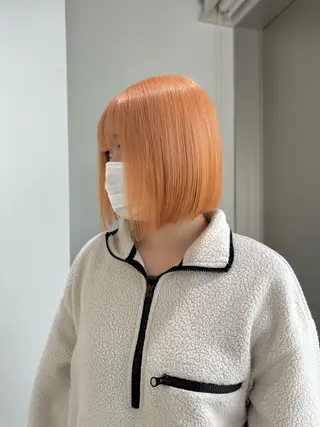 ショート カラー 店長　MANAMI ／ブリーチ／骨格ボブのヘアスタイル