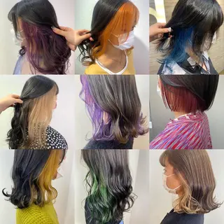 ミディアム カラー ウルフ🐺/ボブ ハイトーン🌈/増田のヘアスタイル