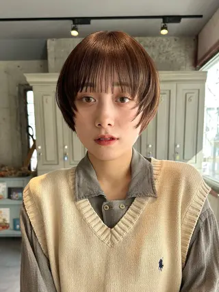 ショート sea by luvismけやき通り2号店所属・ボブ/ショート/ 縮毛矯正/岸本恭明のヘアスタイル