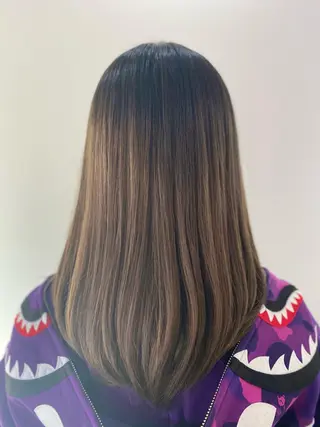 セミロング カラー opus 店長大和 レイヤー/赤み消しのヘアスタイル