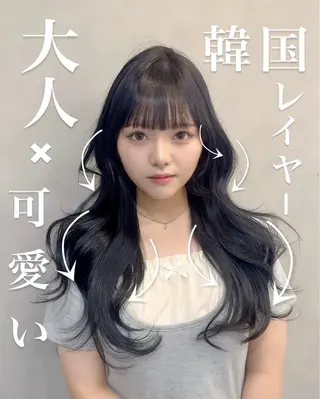 ロング カラー 宮本 優のヘアスタイル