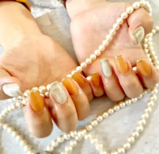 ミディアム BURGUNDY 🌹eriのネイルデザイン