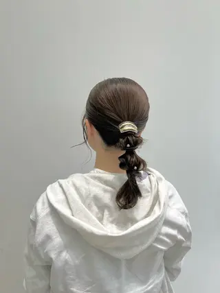ミディアム ヘアアレンジ 黒阪 なみのヘアスタイル