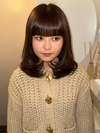 セミロング 海外風/暖色🧡 /Unaのヘアスタイル