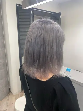 セミロング ♡似合わせハイトーン ♡maiのヘアスタイル