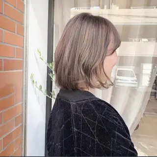 ミディアム カラー 二宮 早智子のヘアスタイル